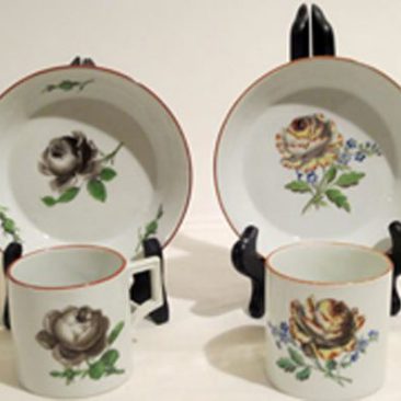 Two Meissen marcolini cups and saucers