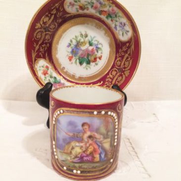 Antique Sevres cup and Saucer